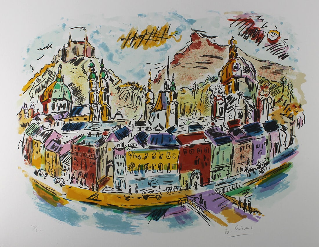 1980 Wayne Ensrud Royal Chateau lithograph signed (1 of 4)