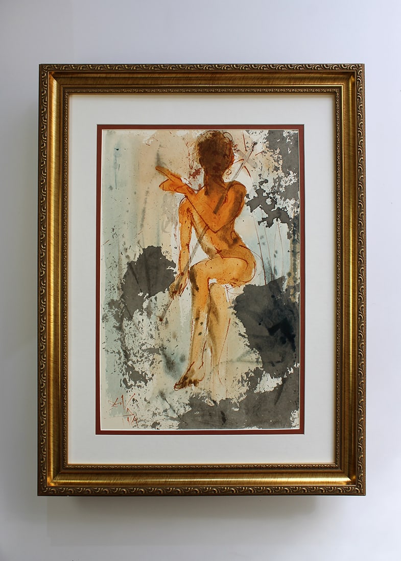 Salvador Dali 1967 Biblia Sacra Elijah Framed Original Lithograph (1 of 3)