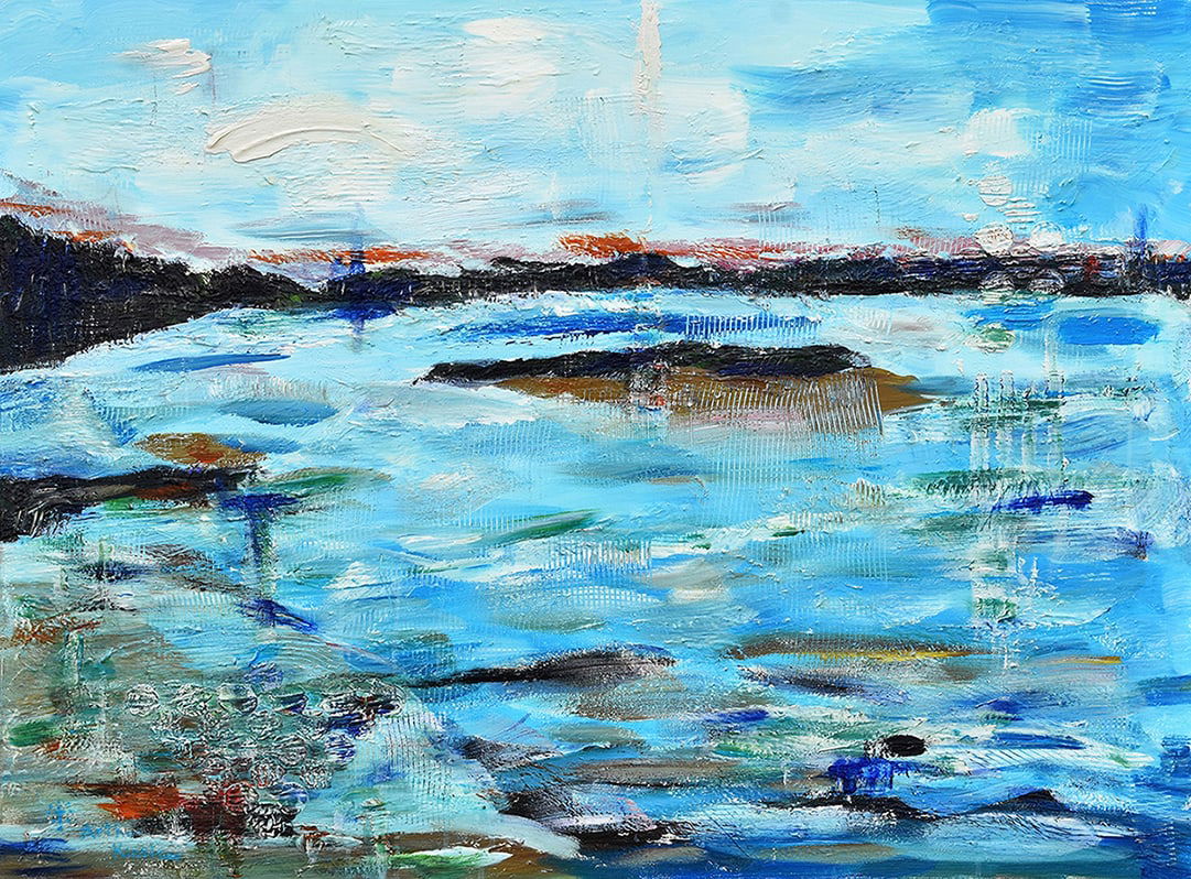 Arthur Kinslow Orginal Painting Seaside 30 x 40 (1 of 2)