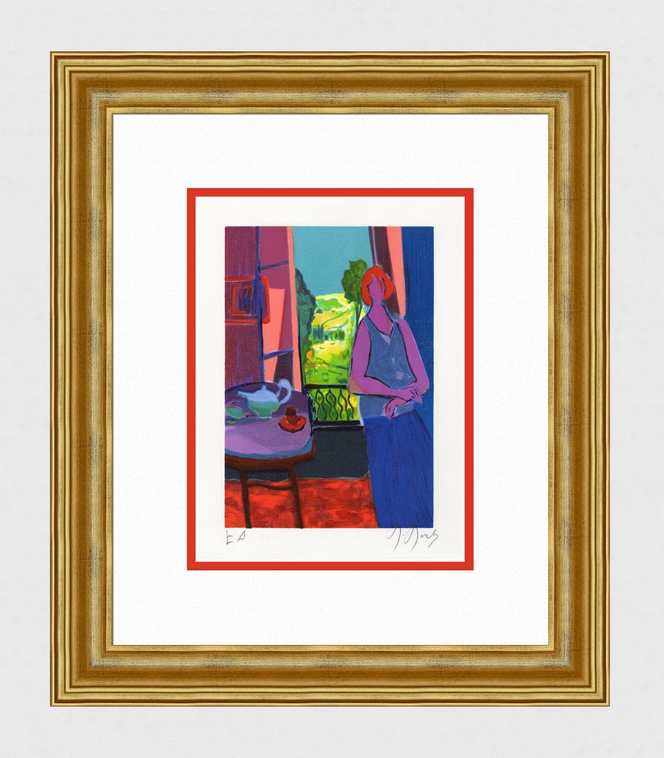 Marcel Mouly Hand signed Lithograph Woman by Window Artist Proof (1 of 4)