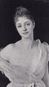 Gustave Courtois 1800s Antique Print Lady of the Morning SIGNED Framed