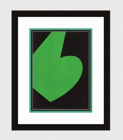 Ellsworth Kelly 1958 Color Lithograph Abstract Composition Green