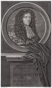 Adriaen van der Werff 1697 Engraving Duke of Monmouth Framed