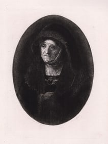 Rembrandt Harmenszoon Van Rijn Portrait of an Old Lady 1877 etching