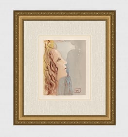 1960 Salvador Dali Highets Beauty Authentic Woodcut Signed