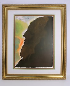 Dali 1967 Original Biblia Sacra Abram Lithograph Framed