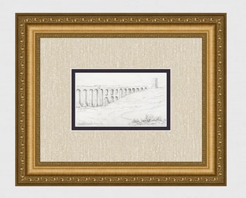 1800's Hepburn Drawing Roman Ruins