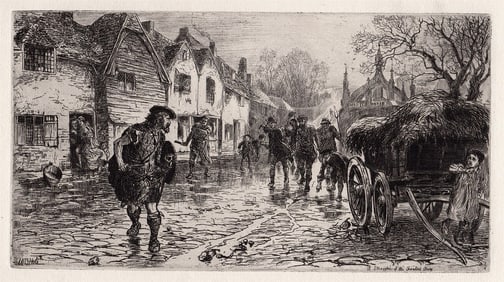 William Brassey Hole A Straggler of the Chevalier's Army 1881 etching