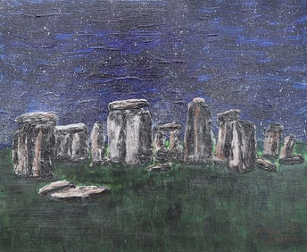 Arthur Kinslow Orginal Painting Stonehenge 20 x 24 inches