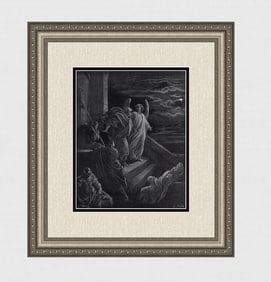 Gustave Dore St. Peter Rescued from Prison c. 1880 Wood Engraving