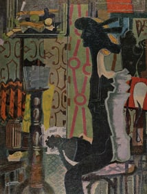 1956 Georges Braque Vintage Lithograph The Mandolin Signed Framed