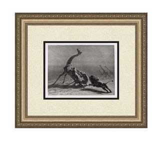 Briton Riviere 1892 Antique Print Midnight Assassins signed