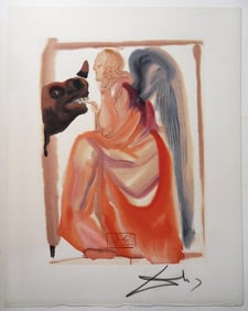 1960 Salvador Dali Mercury Authentic Woodcut