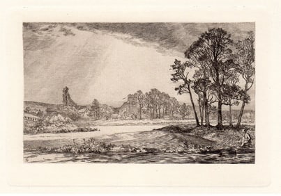 Alfred Dawson Goring etching signed