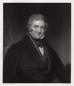 Martin Archer SHEE 1800s Engraving Thomas Morton Portrait SIGNED Framed