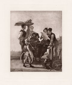 Sir David Wilkie Reading the News 1889 print