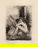 Cupid Whispers to Psyche Original 1955 Paul-Emile Becat Limited Etching