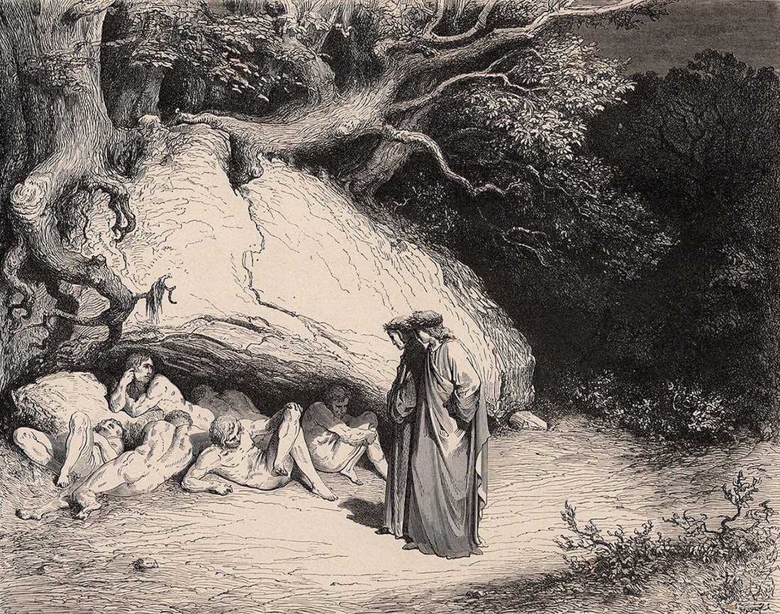 Gustave Dore Limbo (Dante's Divine Comedy Enferno) c. 1880 Wood Engraving (1 of 2)