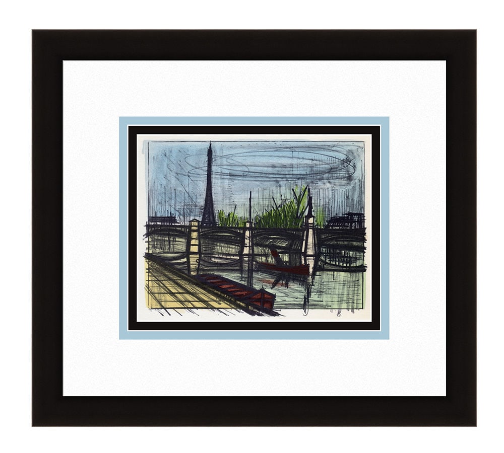 Bernard Buffet Le Point du Jour 1967 lithograph: Bernard Buffet. (1928-1999). Le Point du Jour. Color Lithograph on Wove Paper after the Original. 1967. Excellent. Atelier Mourlot. Image Size 7 1/8 x 9 1/4 inches. Approximately 16 x 18 inches . Gall