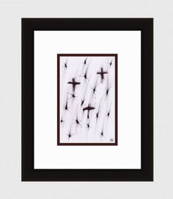 Patrick Mcdowell Original Hand Signed Ink Drawing Falling Stars Framed COA