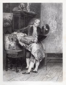 1878 Giovanni Boldini The Connoisseur engraving signed