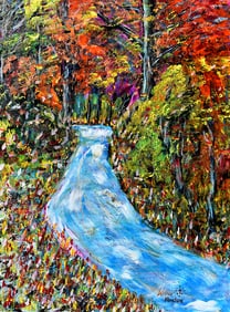 Arthur Kinslow Orginal Painting Bubbling Brook 30 x 40 Inches