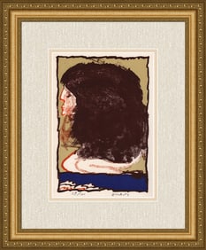 Pierre Alechinsky Head of a Woman Expressionism Signed numbered