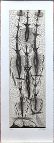Zush Evru 2002 Etching Persontages II Bats Signed Numbered