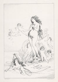 1800s JOSEPH NOEL PATON Engraving The Radiant Beauty FRAMED Signed