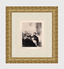 Edgar DEGAS 1938 Etching Young Cardinals Conversating LIMITED Framed