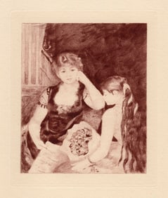 Auguste RENOIR 1892 Etching "At the Concert"