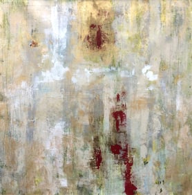 Original Karolina Sussland Painting Hesperides II 30 x 30 Abstract