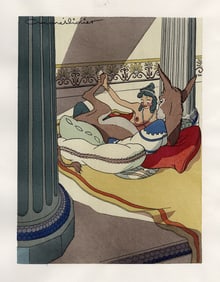 ANDRE DIDIER SIGNED 1946 Lithograph Lucius & the Woman in Bed LIMITED Framed