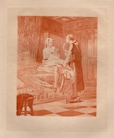 Framed Edmond MALASSIS Limited Engraving BEHIND CLOSED DOORS Limited