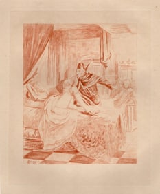 FRAMED Edmond MALASSIS SIGNED Steamy Engraving Guilty Pleasures LIMITED