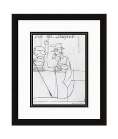 Valerio Adami Senza Titolo (Kiss me Stupid) 1975 Print Signed