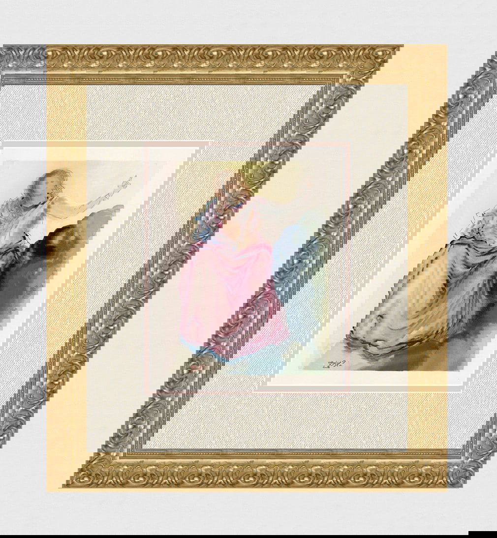 1960 Salvador Dali Beatrice Authentic Woodcut Signed