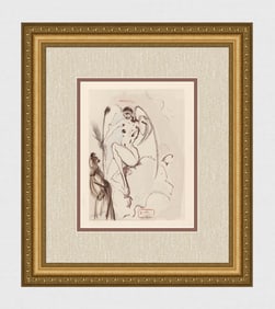 1960 Salvador Dali Archangel Gabriel Woodcut Signed Framed