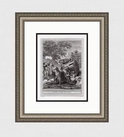 Jean Baptiste Oudry Priest and Death (Fable CXXXV) 1755-1759 engraving