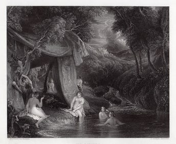 Thomas Stothard The Bathers (Diana and her Nymphs Bathing) 1853 engraving