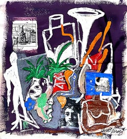 Gino Perez The Game Original Acrylic painting 31 x 33 inches