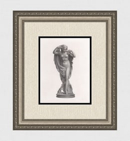 1800s Richard Westmacott Engraving "Goddess Euphrosyne" Framed