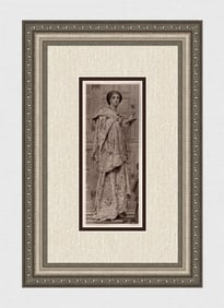 Albert Joseph Moore 1800s Antique Print An Embroidery FRAMED Signed