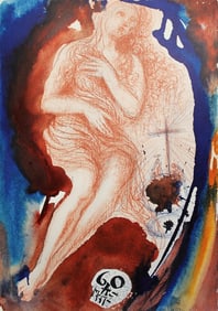 Salvaldor Dali Authentic Mary Magdalene 1967 Framed Lithograph