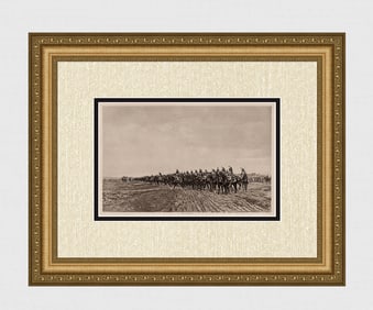 Ernest Meissonier Antique Print Cuirassiers Before the Charge Framed