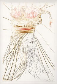 Salvador Dali Tristan Etching Signed Limited Framed