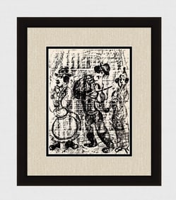 1963 Marc Chagall Lithograph Composition Framed