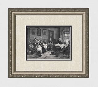 Jozef Israels Antique Print The Sewing School at Katwyk Framed Signed (1 of 3)