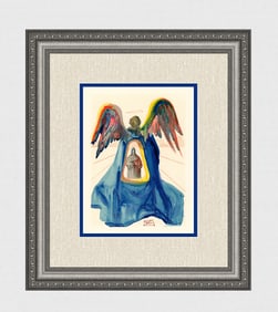 Salvador Dali 1960 Woodcut Date Purified Signed Framed