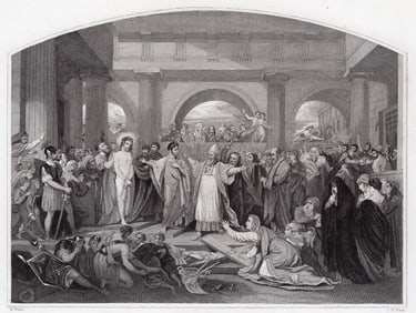 Benjamin West Christ Rejected engraving signed